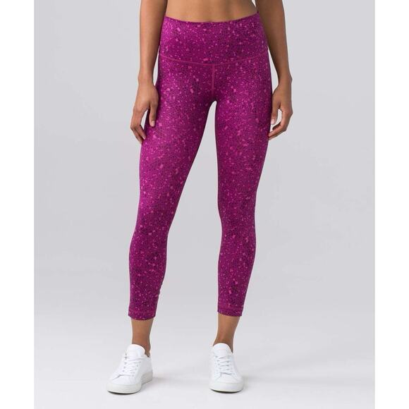 Lululemon High Times Pants Luxtreme Paradise Geo Regal Plum Multi Leggings - Picture 1 of 6